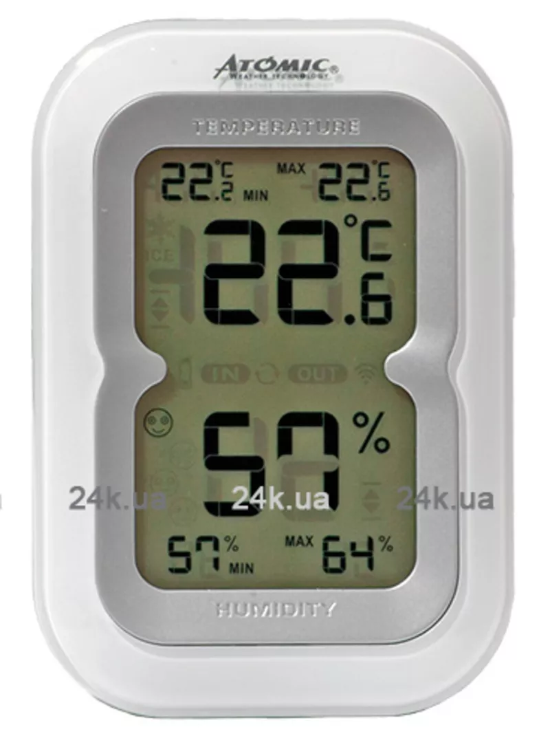 Термогигрометр Atomic Atomic W239231 White