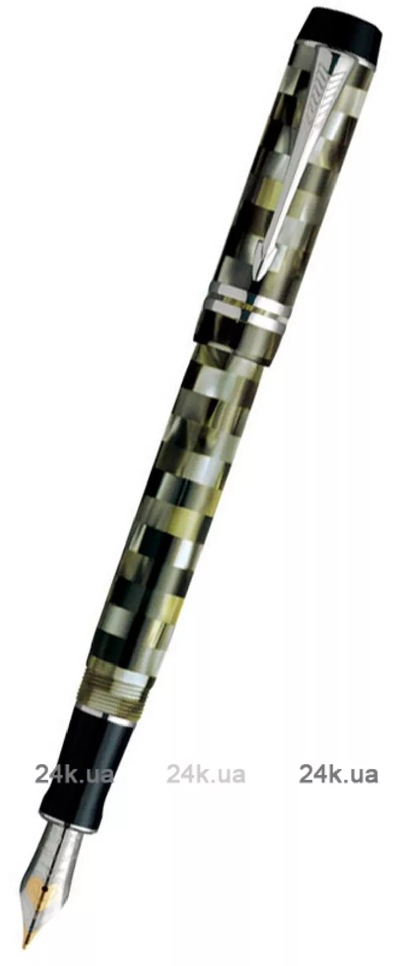Ручка Parker Duofold Check Green PT FP F 91 212G